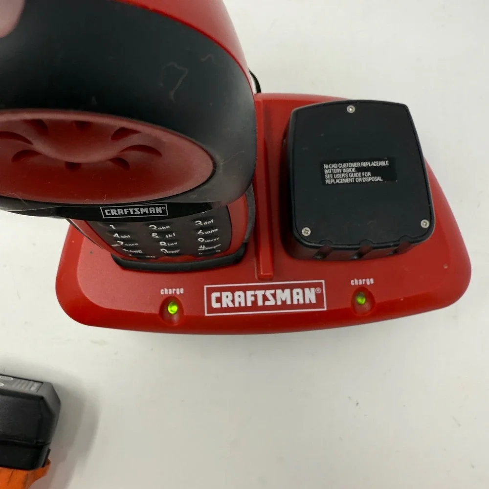 Craftsman 27413 Cordless Phone Recharge Cradle Base with‎ Battery & Handset Slot